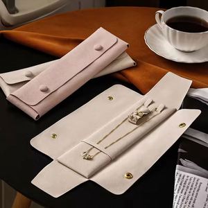 Portable Durable Lightweight Microfiber Jewelry Storage Bag Fashionable Travel Jewelry Organizer <b>Pouch</b> Case Earrings Ring - Product Image 3