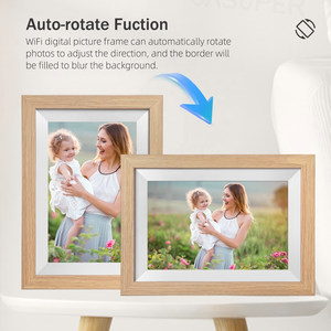 Cadre <span class=keywords><strong>photo</strong></span> numérique MP4 Frameo 10,1 pouces avec écran acrylique, 32 Go, Wi-Fi, horloge – Idéal pour Noël, <span class=keywords><strong>Black</strong></span> <span class=keywords><strong>Friday</strong></span>, ou comme cadeau d'anniversaire - Product Image 5