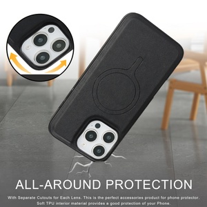 Étui magnétique de haute qualité <span class=keywords><strong>D10</strong></span> TPU + PU avec aimant puissant pour iPhone 16 17 Pro Max, coques magnétiques pour Samsung A56 S25 S24 <span class=keywords><strong>Plus</strong></span> Ultra Google - Product Image 4