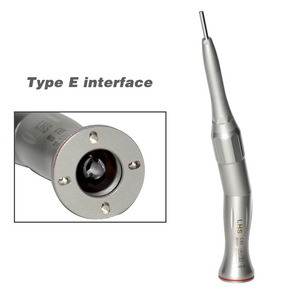 LHS <b>Dental</b> <b>Handpiece</b> XC-4 Type E Interface 20 Degree Bend Turbine Powered Silver - Product Image 1