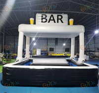 2024 Offre Spéciale barre de piscine gonflable personnalisée de haute qualité multi-personnes loisirs flottant rangée canapé chaise longue cible chaude