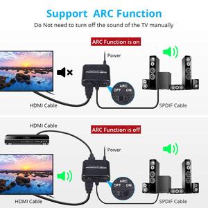 Extracteur audio <span class=keywords><strong>HDMI</strong></span> 4K SYONG, <span class=keywords><strong>HDMI</strong></span> <span class=keywords><strong>vers</strong></span> <span class=keywords><strong>HDMI</strong></span> + Convertisseur audio stéréo numérique optique TOSLINK (SPDIF) Prise en charge <span class=keywords><strong>ARC</strong></span> 3D - Product Image 5