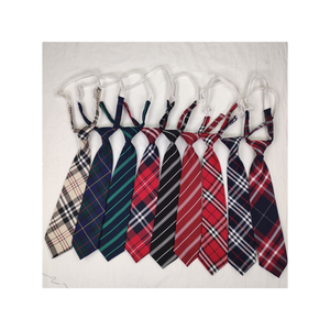 Cravatta e <span class=keywords><strong>Papillon</strong></span> Regolabile in Poliestere per Ragazzi, a Righe o Quadretti, per Uniformi Scolastiche e Cerimonie di Laurea - Product Image 1