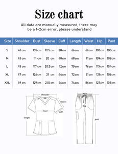 Conjuntos <span class=keywords><strong>de</strong></span> uniformes médicos con cintura acanalada y pantalones <span class=keywords><strong>de</strong></span> pierna ancha para mujer, materiales elásticos, pedido al por mayor, para proveedores - Product Image 6