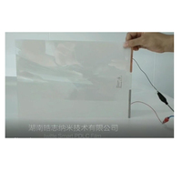 Film intelligent auto-adhésif ultra-transparent blanc commutable 85% 92% pour vitrage de confidentialité, échantillon pour murs-rideaux de bâtiments et cloisons de bureaux