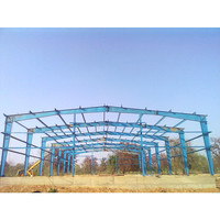 Structure de toit en métal industriel, charpente préfabriquée en acier pour entrepôt, bureaux et centres commerciaux, installation rapide