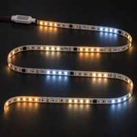 Умная Wi-Fi Bluetooth CCT LED лента с пультом управления 24В 2835 SPI IC 3-в-1 с эффектом бегущей воды, диммируемая, 2700K-6500K, IP20