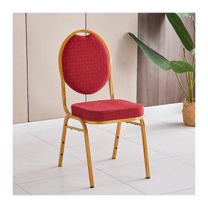 Commercio all'ingrosso banchetto sedie rosso tessuto morbido cuscini eventi matrimoni cene sedie Hotel - Product Image 4