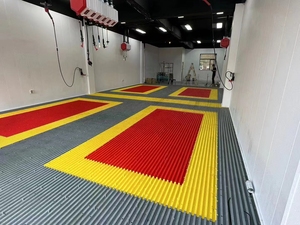 Tuiles de sol de garage robustes, tuiles de sol en plastique, moule d'injection pour les points de stationnement de voitures, vente directe d'usine - Product Image 6