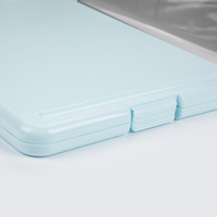 Caja de plástico A4 para almacenamiento de archivos, carpeta de documentos, portapapeles con caja de almacenamiento