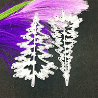 AAGU 2 pièces/ensemble, matrices de découpe en métal pour sapin de Noël, modèles pour scrapbooking, fabrication de cartes, découpe de formes métalliques pour les fêtes