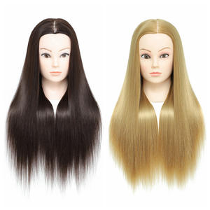 Cabeza <span class=keywords><strong>de</strong></span> Maniquí <span class=keywords><strong>de</strong></span> Peluquería Profesional <span class=keywords><strong>de</strong></span> 35 cm, Cabello Real para Prácticas <span class=keywords><strong>de</strong></span> Salón, Entrenamiento <span class=keywords><strong>de</strong></span> Peinado, Trenzado, Maquillaje y Modelado - Product Image 1