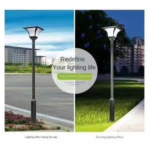 Lampe solaire pour allée de jardin, éclairage extérieur, lampadaire LED pour parc, avec capteur de lumière et garantie de 10 ans, indice de protection IP65 - Product Image 4