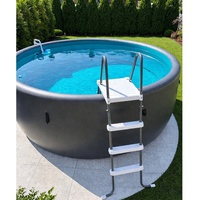 Piscine gonflable grande taille personnalisable, facile à installer, avec kit de réparation pour jardin extérieur et vacances.