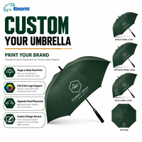 Grand parapluie de golf de 30 pouces, résistant au vent, en fibre de verre, tissu pongé 210T, impression de logo personnalisée, sérigraphie, cadeau pour club, OEM