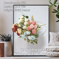 Fleurs d'hortensia artificielles pour la décoration de la maison et de mariage, fabricant en gros d'arrangements floraux, ornements d'extérieur