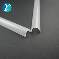 Profilé en PVC extrudé en forme de U, profilé en PVC pour abat-jour, profilé en PVC rigide, diffuseur LED transparent extrudé