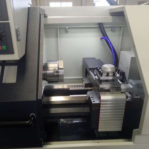 Küçük düz yatak Mini torna ve kesme CK6130 Mini Torno Cnc torna makinesi 4-pozisyon elektrikli alet pil paketi dinlenme manuel punta - Product Image 4