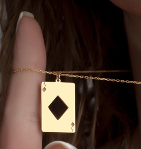 Collana di carte da gioco placcate in <span class=keywords><strong>oro</strong></span> 18k <span class=keywords><strong>asso</strong></span> di picche gioielli con ciondolo da Poker personalizzato ciondolo giocatore del casinò fascino Blackjack <span class=keywords><strong>asso</strong></span> di cuori - Product Image 5
