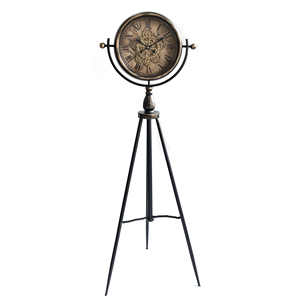 Cổ điển duy nhất mặt sắt di chuyển bánh răng chân máy kim loại sàn đồng hồ với kim hiển thị thiết kế mới cho phòng khách vị trí - Product Image 4