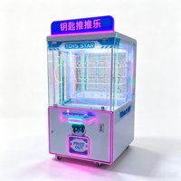 Machine à grue de jeu à monnayeur avec éclairage RVB et verre transparent, machine de distribution de prix pour salle d'arcade