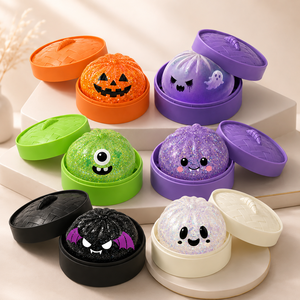 Boîte Mystère Squishy Halloween en Forme de Boulette, Design Original en TPR à Remontée Lente, Jouet Anti-Stress Sensoriel Surprise - Product Image 1
