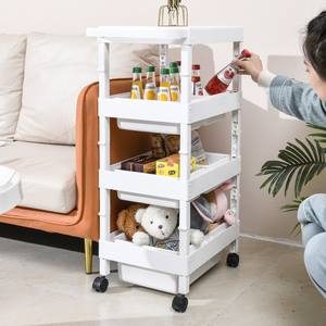 접이식 2/3/<span class=keywords><strong>4</strong></span>/5 계층 플라스틱 선반 트롤리 유틸리티 스토리지 롤링 카트 <span class=keywords><strong>4</strong></span> 바퀴 트레이 스토리지 바구니 나무 커버 - Product Image 6