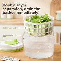 Handmatige plastic groente- en fruitsaladecentrifuge, afgietmand, aardappelrasp en -snijder