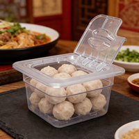 Bac alimentaire transparent de qualité supérieure, résistant aux chocs, en polycarbonate, pour la restauration, les hôtels et les cuisines