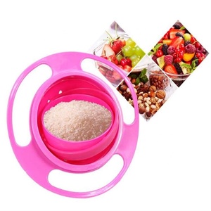 Plato de Alimentación Sólida Antiderrames para Bebés, Plato Giratorio de 360 <span class=keywords><strong>Grados</strong></span>, Plato de Equilibrio, Plato Volador para Bebés - Product Image 3
