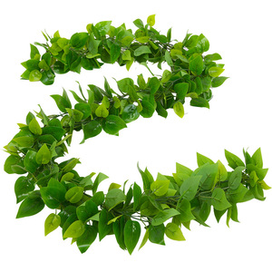 Vignes artificielles raffinées de type Pothos, 10cm-30cm, feuilles en plastique, ensemble de décoration murale - Product Image 1
