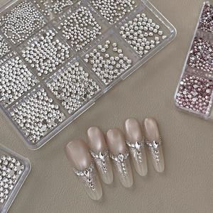 Strass transparents scintillants à dos plat de tailles variées pour décoration d'ongles 3D, accessoires pour nail art - Product Image 5