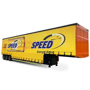 Curtainsider Trailer Sliding Curtain Side Semi-trailer for Transport 3 Axles 40 Ft 53ft Steel Panda Truck Trailers 60 Tons