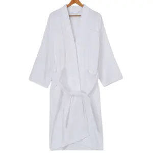 Textile de maison broderie logo coupe pile serviette peignoir vêtements de nuit luxe super doux et chaud peignoirs unisexe