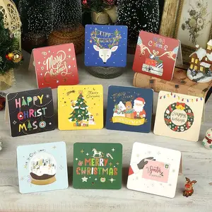 Tarjeta de regalo de Navidad de estilo encantador 3D mensajes de tarjeta de decoración y tarjeta de recuerdo