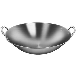 Wok de Acero Inoxidable para Cocina de Inducción, Olla Comercial para Chef, Fondo Puntiagudo Grande y Profundo, Fácil de Limpiar, Apto para Estufa Eléctrica - Product Image 1