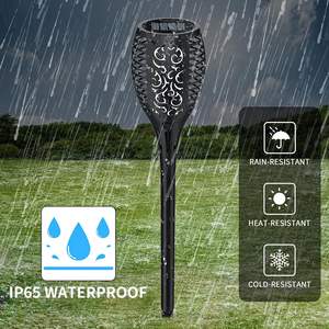 Lampe torche LED solaire extérieure super lumineuse étanche pour jardin, effet scintillant, vente en gros - Product Image 5