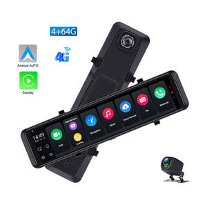 4Gไร้สายCarplay Androidอัตโนมัติ 4GกระจกรถDVR Android 10 4 + 64Gพร้อมADAS WIFI GPSนําทางLiveสตรีมมิ่งMonitor - Product Image 1