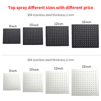 Pomme de douche murale à effet pluie Homedec personnalisée de 8 pouces, ultra-fine, chromée polie, durable et écologique