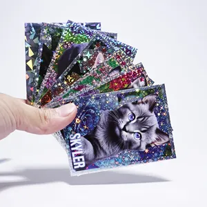 Cartes de collection holographiques avec emballage de sac en aluminium carte à collectionner pour et jeux de cartes pour enfants de haute qualité