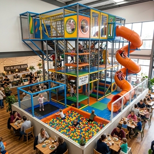 <b>Large</b> Ball Pit Wave <b>Slide</b> Toddler Indoor Playground Equipment Soft Padded for FEC Indoor Playground - Product Image 1