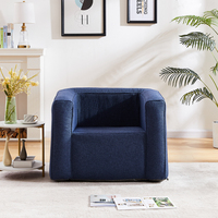 Canapé gonflable moderne en PVC écologique bleu avec pompe à air intégrée pour salon, chambre à coucher, extérieur, jardin