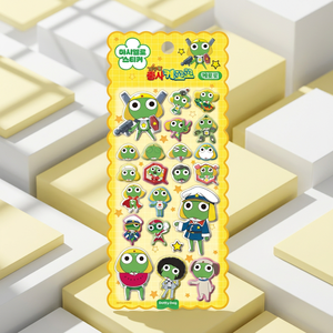 Keroro Sgt Frog PVC UV Printed 3D Puffy Soft UV Varnished Marshmallow <b>Stickers</b> Korean Cute Cartoon Character Diary Planner - Product Image 3