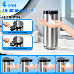 Distributeur de savon liquide automatique intelligent en acier inoxydable 304, sans contact, à fixation murale, pompe à mousse - Product Image 6