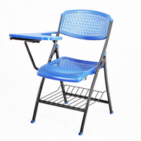 Chaise de réunion moderne pour entreprise, mobilier de bureau, chaise de conférence pliable avec tablette d'écriture