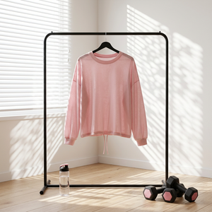 T-shirt de yoga transparent superposé sans coutures avec logo frontal et coupe ample - Product Image 3