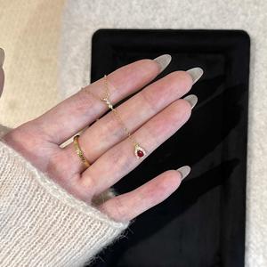 Collar con Colgante de Perla Blanca Australiana en Forma de Gota de Agua, Plata de Ley S925, con Cadena de Clavícula en Forma de Y - Product Image 4