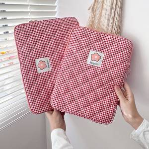<span class=keywords><strong>Pochette</strong></span> de protection en coton matelassé à carreaux, rouge et noir, <span class=keywords><strong>pour</strong></span> tablette d'ordinateur portable, <span class=keywords><strong>pour</strong></span> <span class=keywords><strong>iPad</strong></span> Air <span class=keywords><strong>Pro</strong></span> - Product Image 3