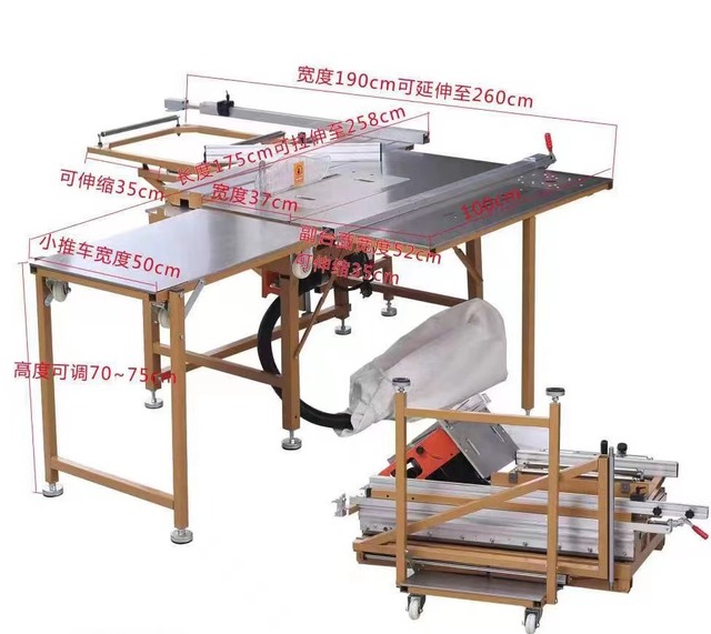 Foldable Table Saw Wood Woodworking Panel Saw Machine for Carpenter Making
