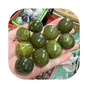Bulk wholesale 20-30mm healing stones natural green jasper Tumbled Stones for sale